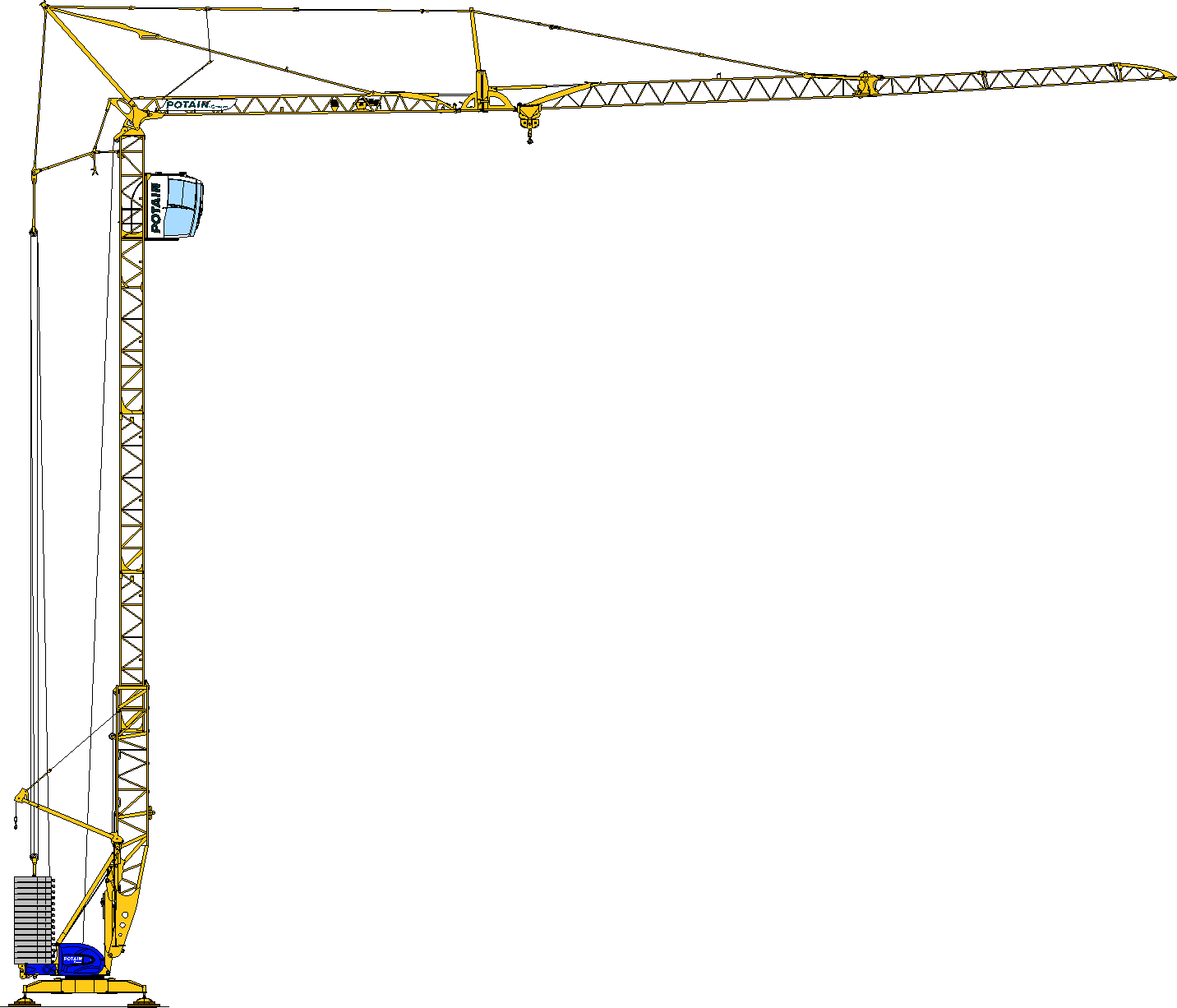 Potain Hup M 28-22 Kran - Lastdiagramm, technische Daten (2020