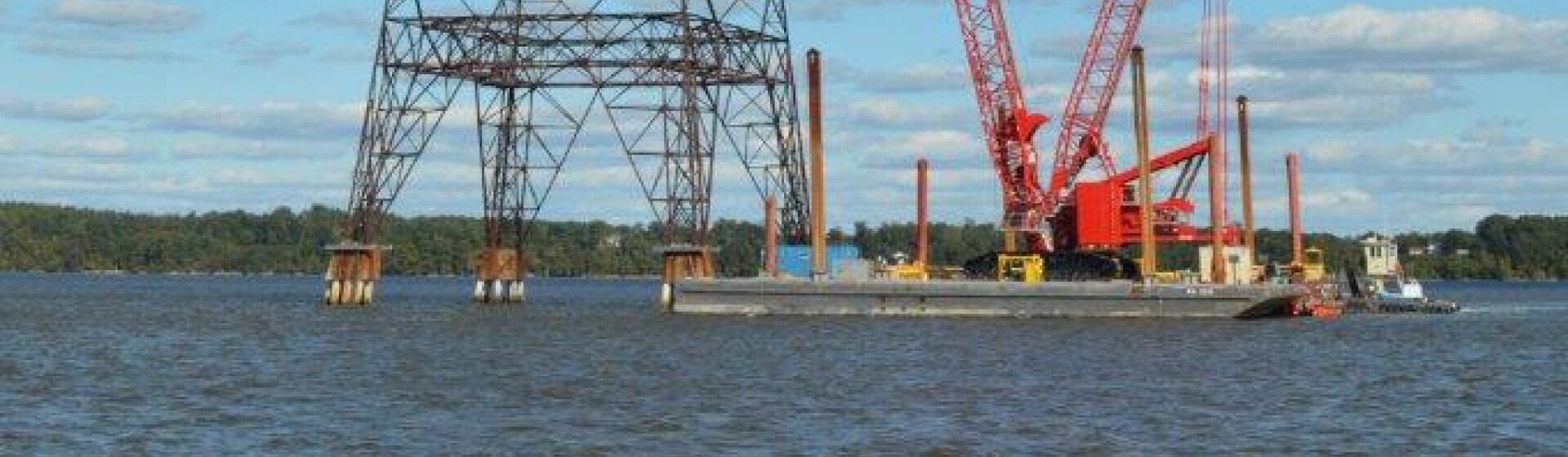 Barge-mounted MLC650 boosts efficiency for Virginia transmission tower replacement (1) Barge-mounted MLC650 boosts efficiency for Virginia transmission tower replacement (1)