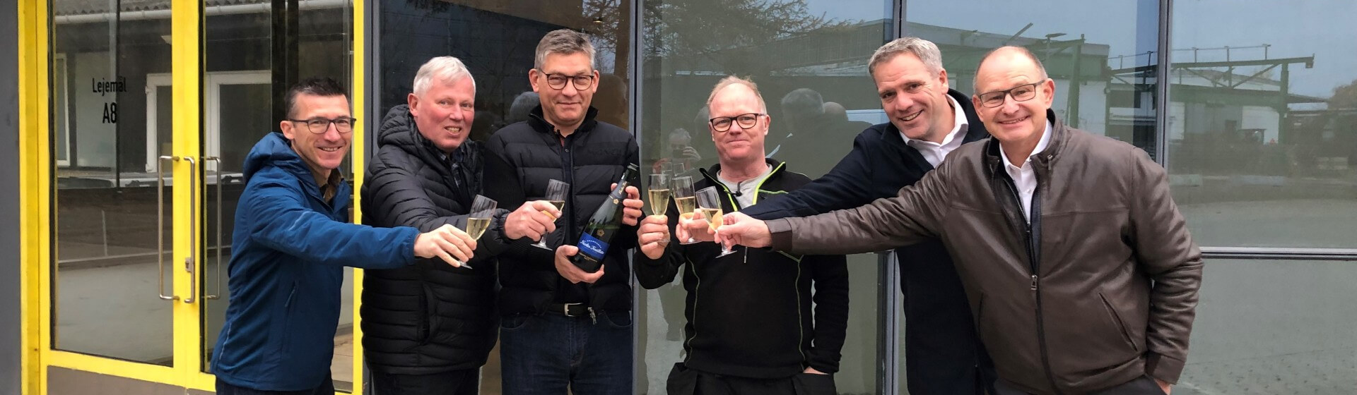 (From left) Patrick Leuenberger, CFO of Stirnimann AG; Jørgen Saabye, Technical Consultant at Stirnimann AS; John Asmussen, CEO of Stirnimann AS; Kenneth Nielsen, Tower Crane Service Technician at Stirnimann AS; Wybe Smit, Regional Director Tower Cranes for The Netherlands & Scandinavia at Manitowoc; Fritz Oschwald, Board Member of Stirnimann Group. Manitowoc-appoints-Stirnimann-as-Potain-tower-crane-dealer-in-Denmark-Greenland-and-the-Faroe-Islands-01.jpg