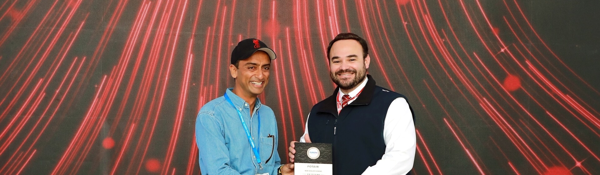 Amit Raikundalia of Europa Infrastructure and Andrew Youssef from Manitowoc. Manitowoc-appoints-Europa-Infrastructure-as-Potain-dealer-in-Kenya.jpg