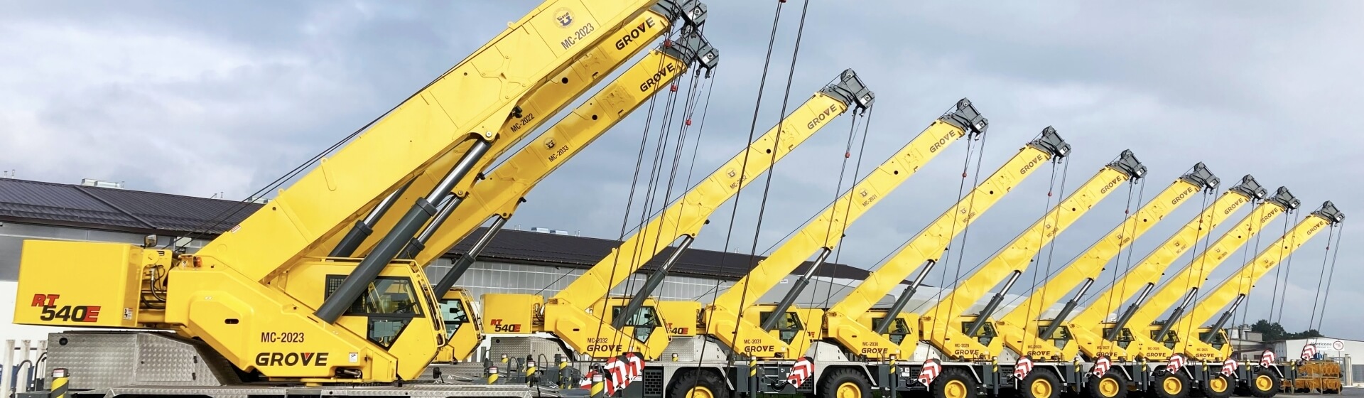 A fleet of newly delivered Grove RT540E rough-terrain cranes ready for deployment at Chittagong Port, supporting Bangladesh’s expanding export sector through local dealer ETL. Major-Grove-crane-delivery-to-Bangladesh-supports-growing-export-demand-at-Chittagong-Port-1.jpg