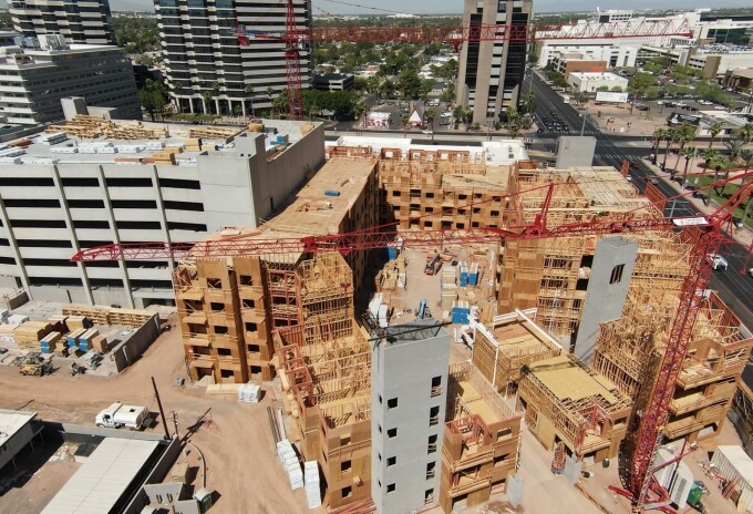 Potain cranes conquer jobsite with footprint restrictions at downtown Phoenix development (image 2) Potain-cranes-conquer-jobsite-with-footprint-restrictions-at-downtown-Phoenix-development-02.jpg