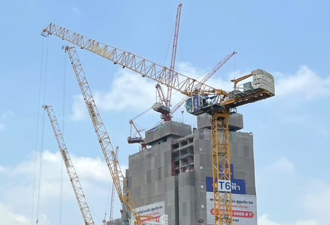 Large fleet of Potain luffing jib cranes selected for innovative skyscraper in Bangkok (image 2) Large-fleet-of-Potain-luffing-jib-cranes-selected-for-innovative-skyscraper-in-Bangkok-02.jpg