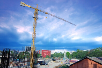 Two Potain MC 125 cranes are building a complex Metro project in Pune, India (image 2)