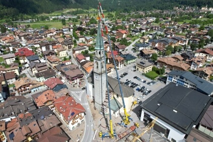 Two Grove all-terrain cranes team up to repair historic Italian church (image 1) Two-Grove-all-terrain-cranes-team-up-to-repair-historic-Italian-church-1.jpg