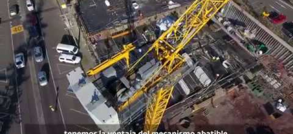 MCH 125 - Primera Grúa Torre De Pluma Abatible Hidráulica Topless De Potain