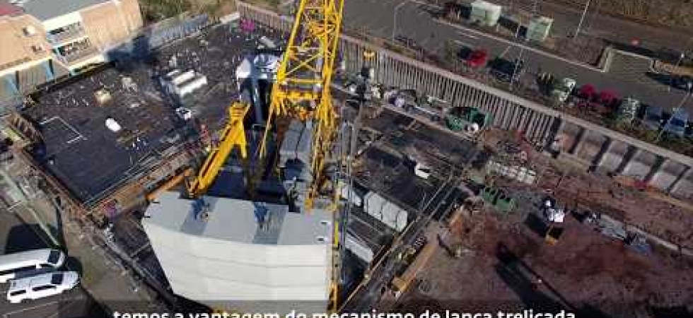 MCH 125 - A Primeira Grua De Torre Hidráulico Topless Com Lança Treliçada Da Potain