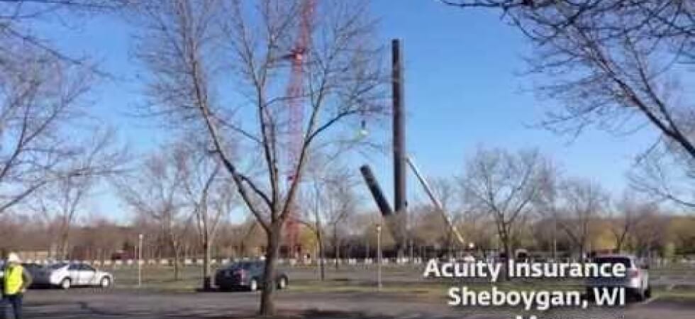 Manitowoc 16000 Erects Tallest U.S. Flagpole for ACUITY